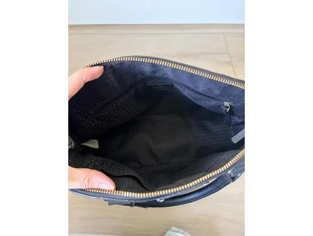Kate Spade Black Leather Satchel Shoulder Bag Handbag